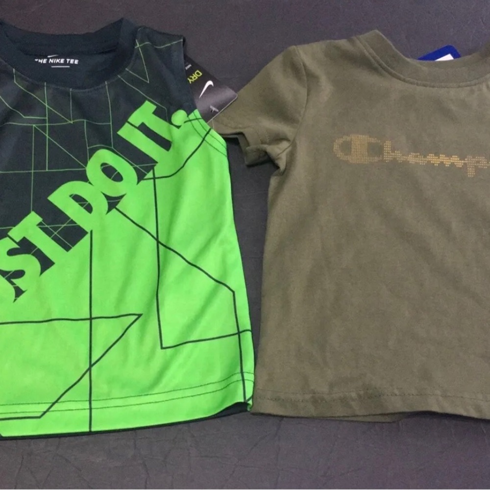 NEW Lot Of 2 Nike, Champion Toddler Boys T-Shirt Size 2T